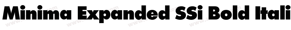 Minima Expanded SSi Bold Italic字体转换
